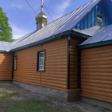 Металлический сайдинг Блок-Хаус для фасада церкви в с. Сарновичи